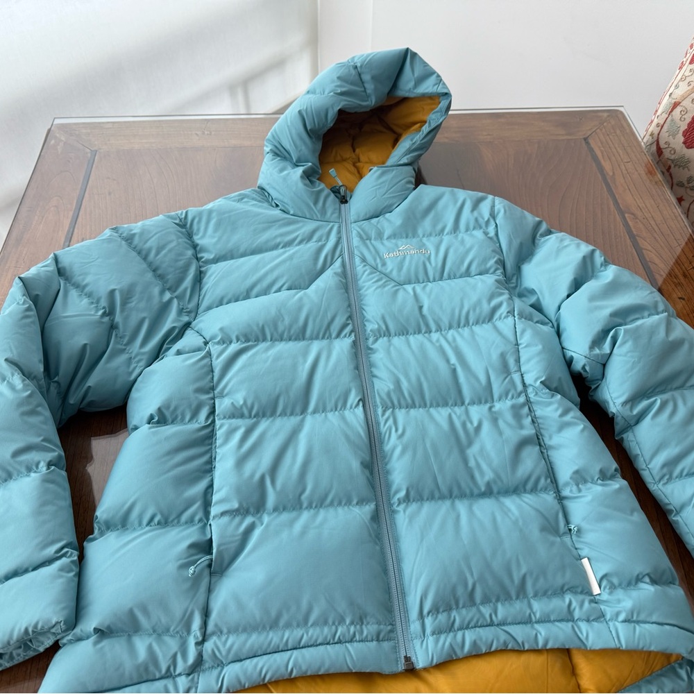 Kathmandu Sky Blue Jacket with Mustard Lining